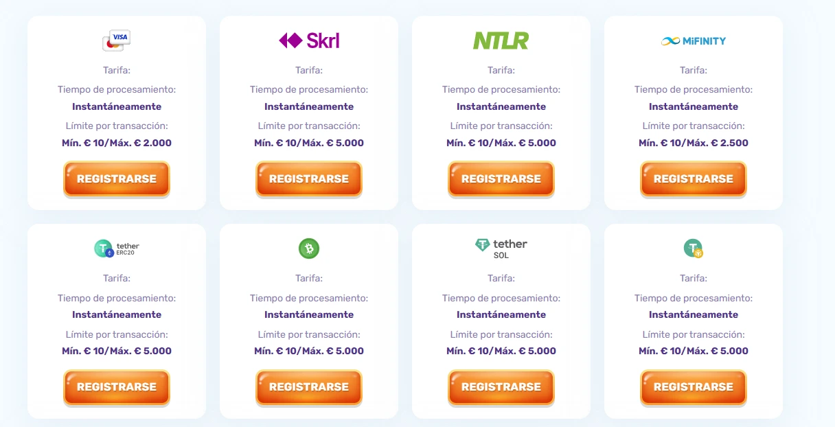 Métodos de pago y opciones bancarias en Slotspalace Casino